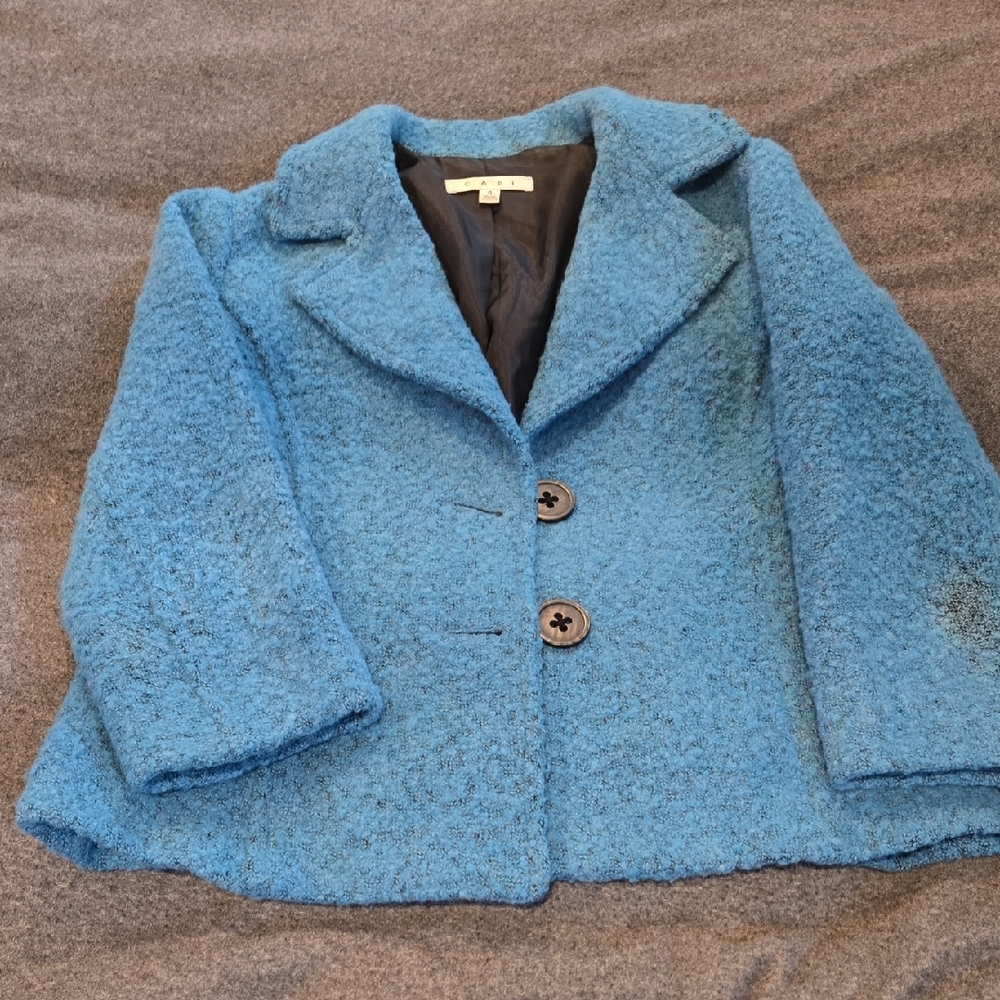 CAbi Teal Textured Coat